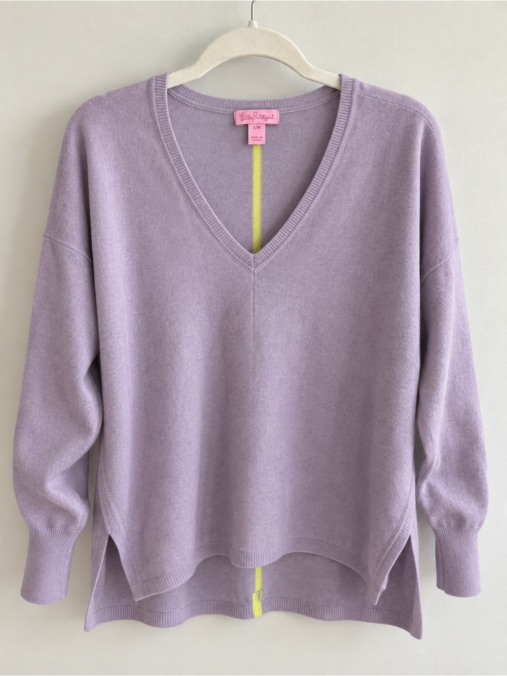 Lilly Pulitzer Alessandra 100% Cashmere Tunic Dahlia Purple S/M